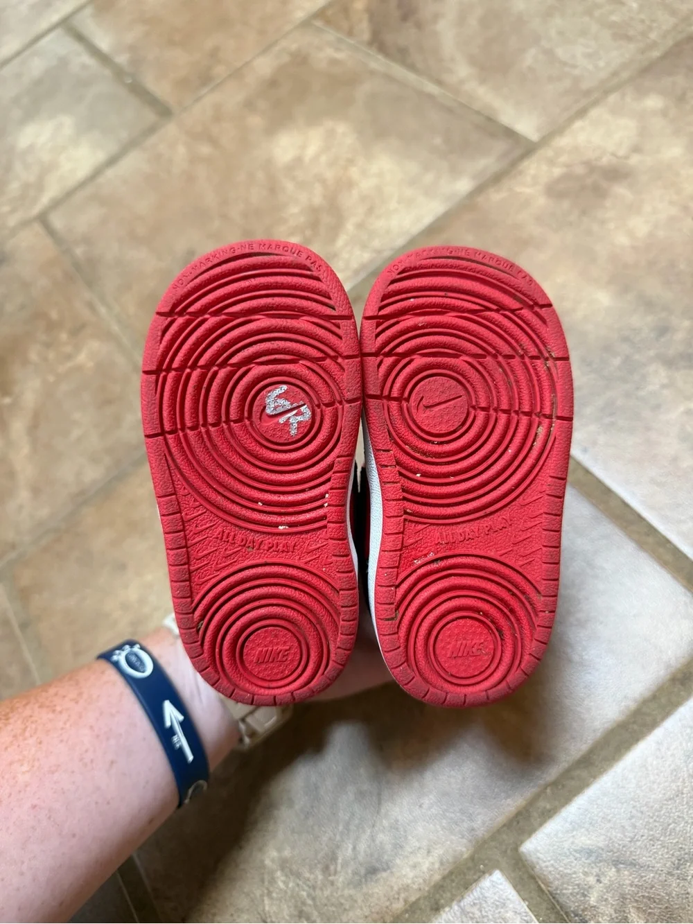 Nike Red & Black Toddler High-Top Sneaker